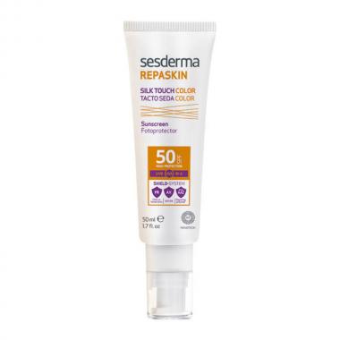 Средство солнцезащитное с нежностью шелка с тонирующим эффектом для лица SPF 50 - Sesderma REPASKIN SILK TOUCH COLOUR Facial Sunscreen SPF 50, 50 мл