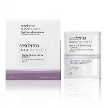 Крем-протектор увлажняющий в индивидуальных упаковках - Sesderma SILKSES MONODOSE Sterile Skin Moisturizing Protector, 20x3 мл